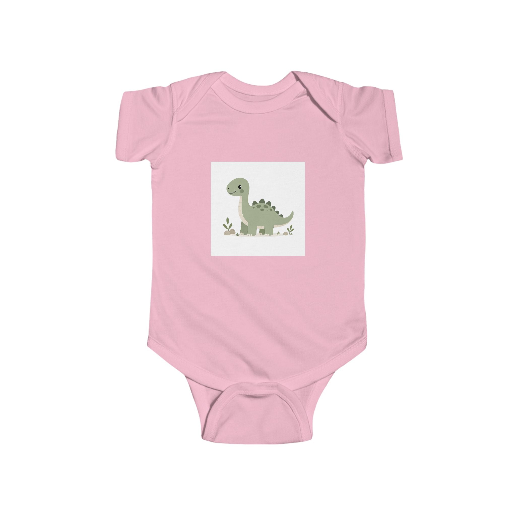 Cute Green Dino Infant Bodysuit — Baby Dinosaur Onesie