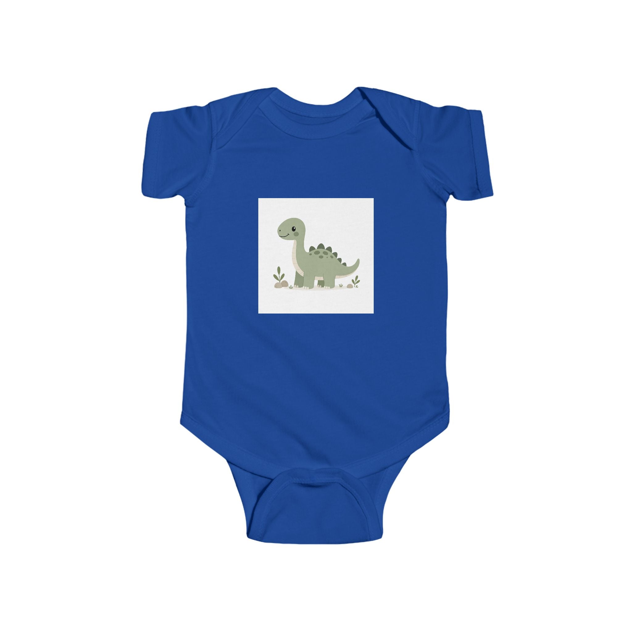 Cute Green Dino Infant Bodysuit — Baby Dinosaur Onesie