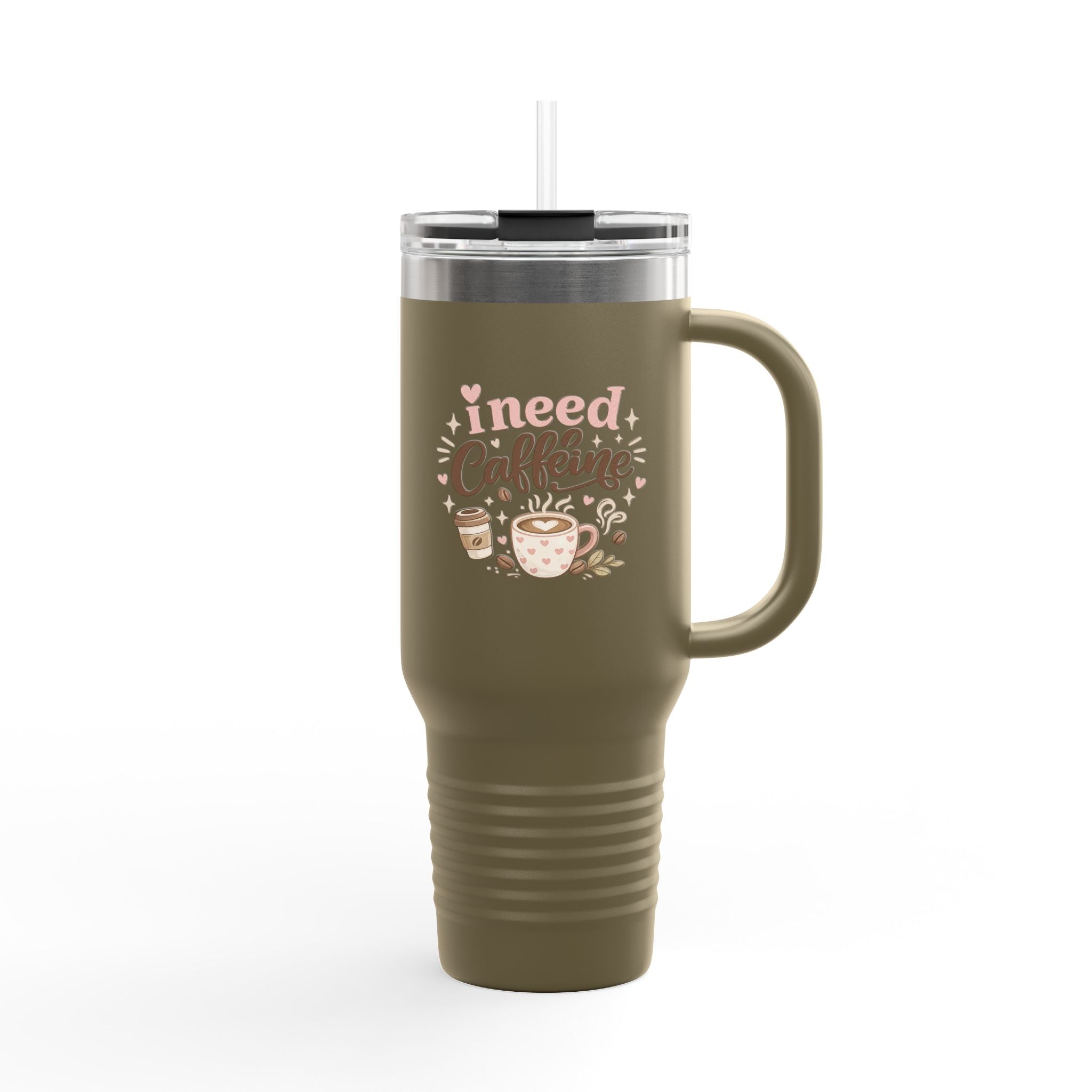 I Need Caffeine 40oz Insulated Travel Mug
