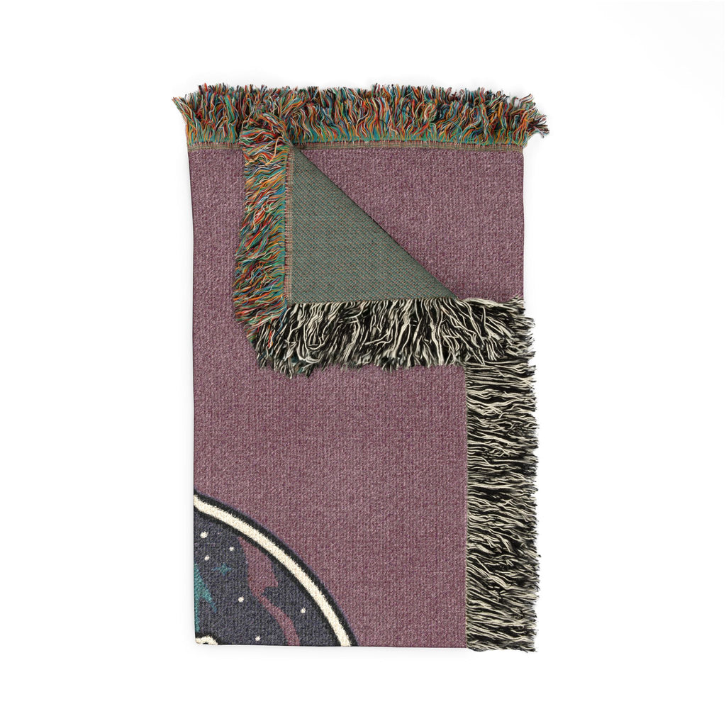 Lunar Night Cat Woven Blanket