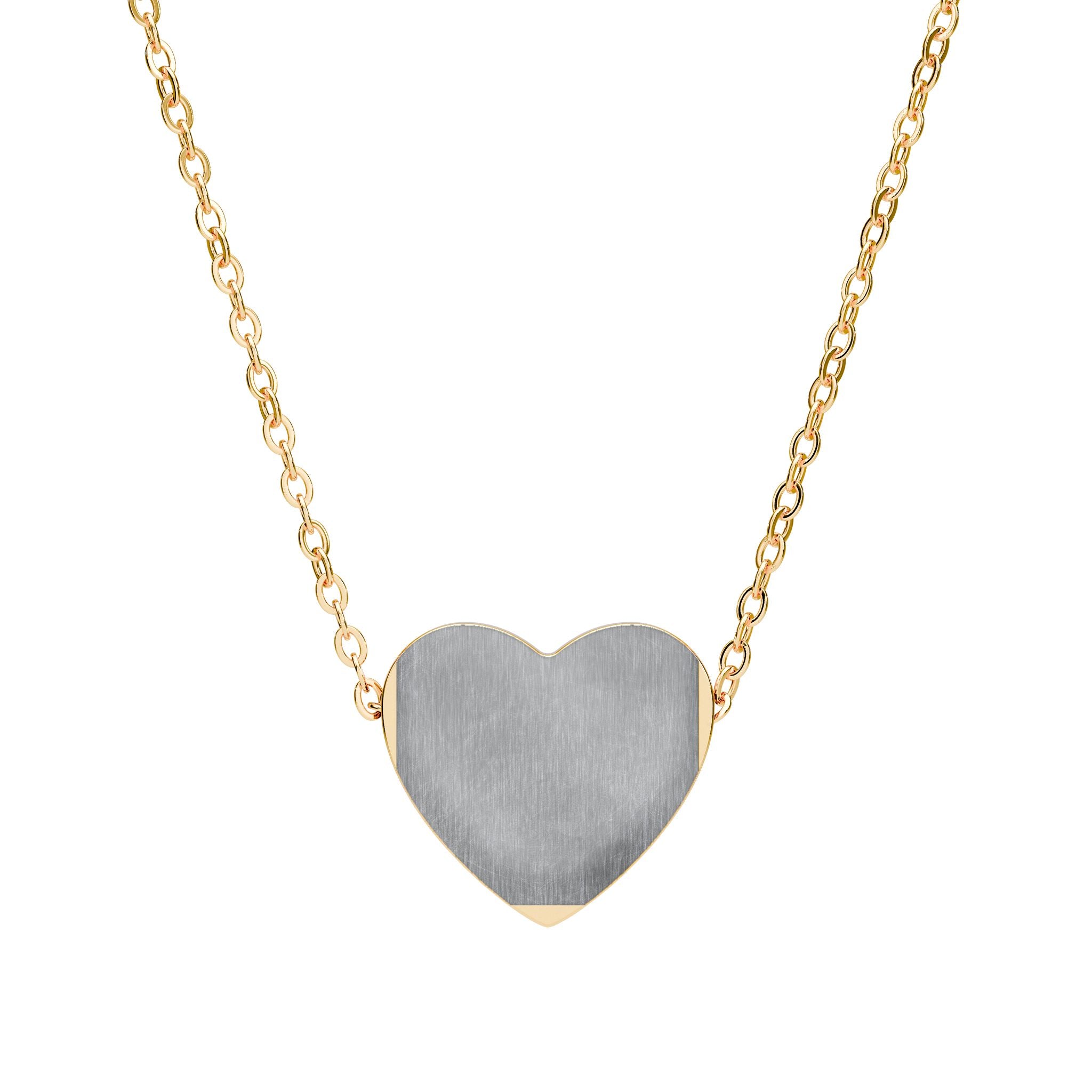 Engravable Heart Necklace – Personalized Silver or Black Pendant Gift