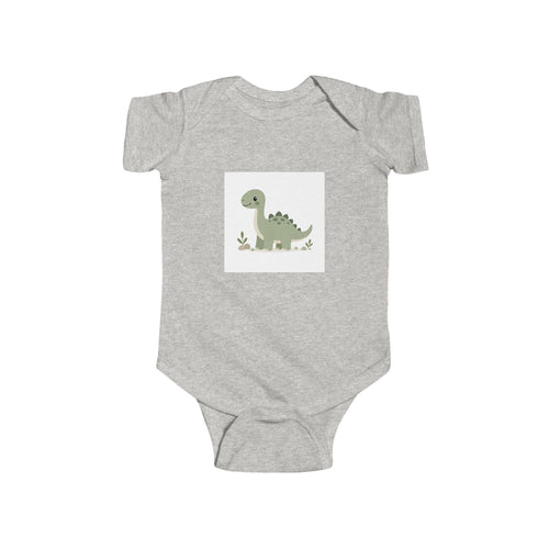Cute Green Dino Infant Bodysuit — Baby Dinosaur Onesie