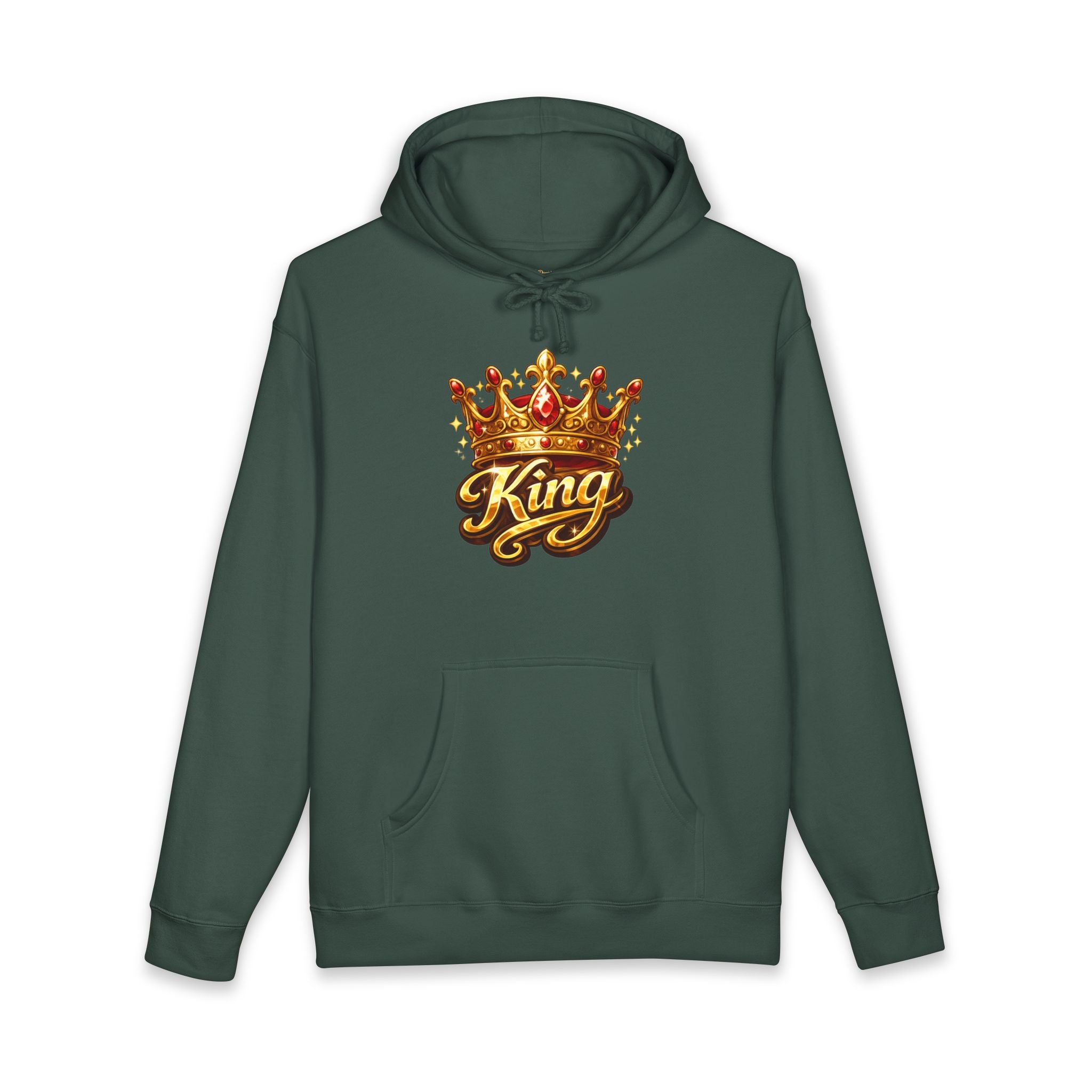 King Crown Hoodie — Royal 'King' Graphic Pullover for Men & Women