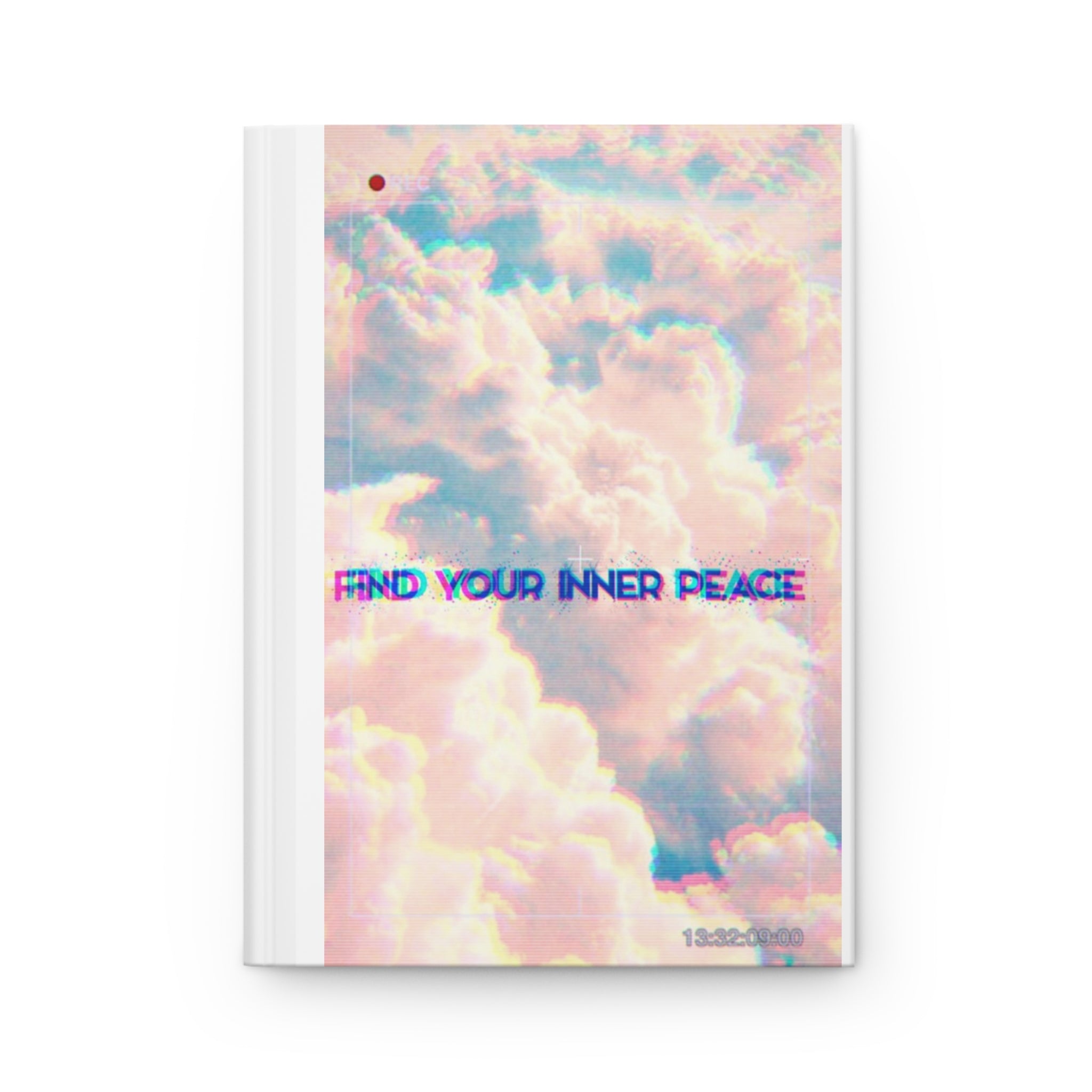 Find Your Inner Peace Hardcover Journal — Pastel Cloud Meditation Notebook