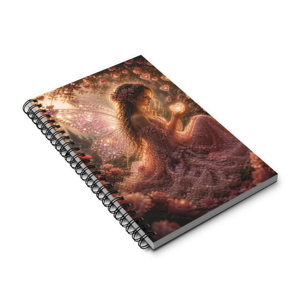 Fairy Heart Spiral Journal — Magical Pink Fairy Notebook for Dreaming & Gratitude