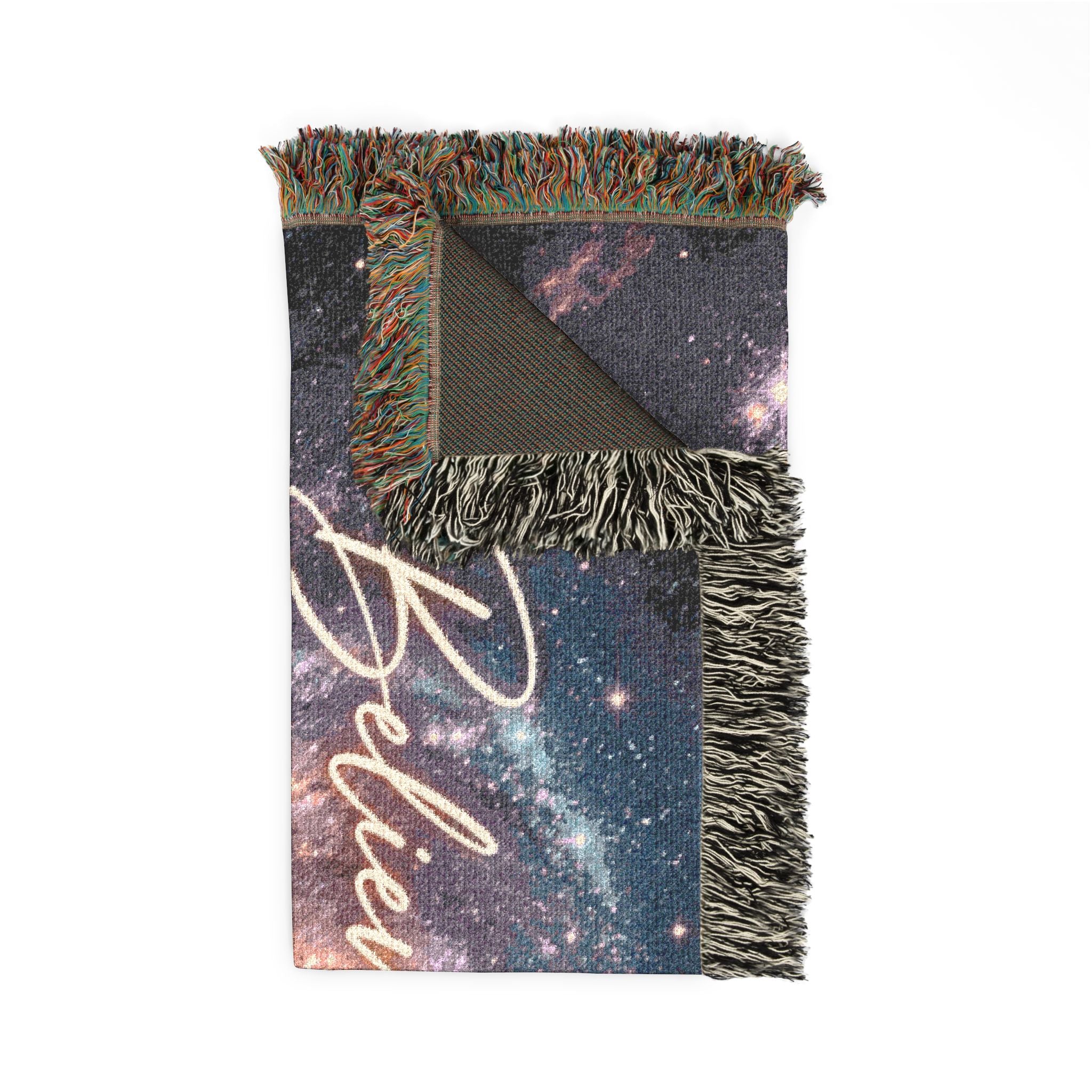 Believe in Yourself Galaxy Woven Blanket — Inspirational Space Throw