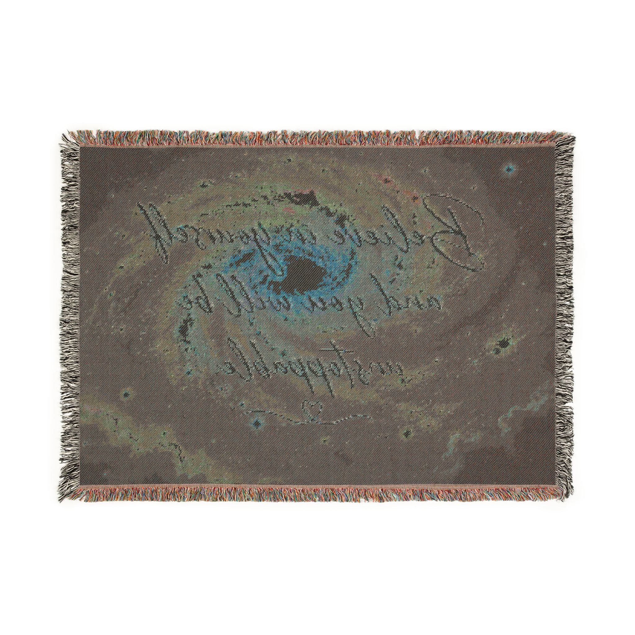 Believe in Yourself Galaxy Woven Blanket — Inspirational Space Throw